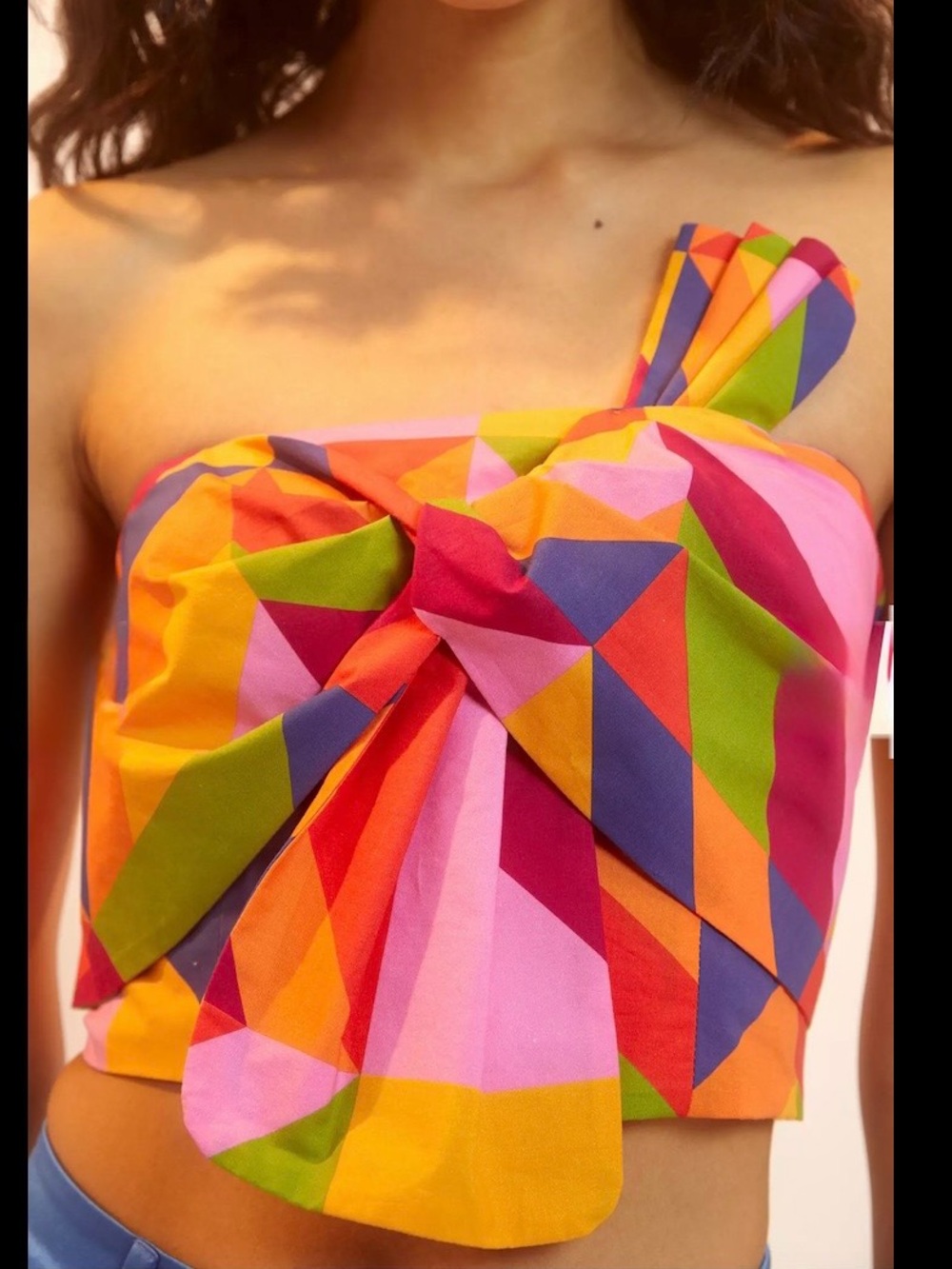 Farm Rio by Anthropologie Multicolor Strapless Top Blouse Size XXS